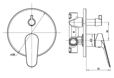 Смеситель для душа ESKO Kazan White KZ83-2W