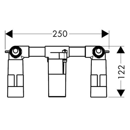 AX Massaud Скрытая часть для смесителя для раковины на 3 отверстия, артикул 18113180