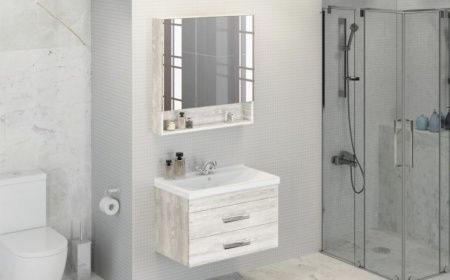 Тумба с раковиной Comforty Никосия 80 4138839 подвесная Дуб белый Тумба с раковиной Comforty Никосия 80 4138839 подвесная Дуб белый