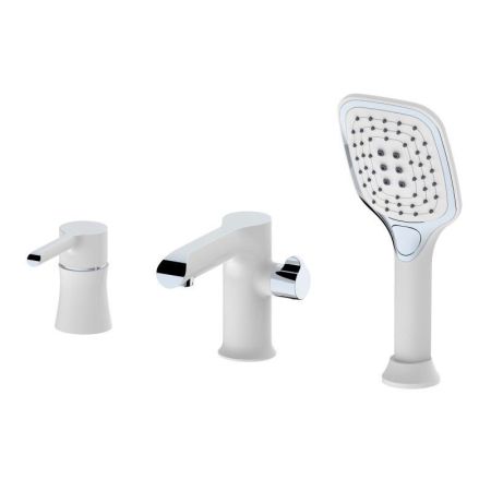 Смеситель на борт ванны Haiba HB80805-8, белый