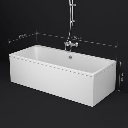 W84A-180-080W-A Func Ванна акриловая 180х80, артикул W84A-180-080W-A