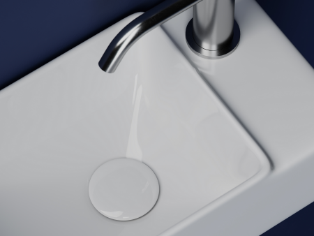 Умывальник подвесной прямоугольный (чаша слева, отверстие под смеситель справа) Элемент (Element) 395x220x125мм, артикул CN5045