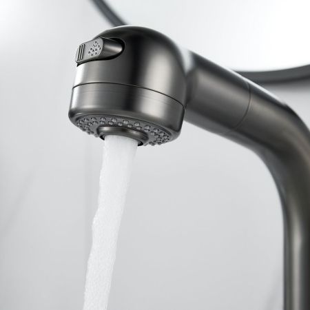 Смеситель для раковины многофункциональный Raffine F291T, оружейная сталь, артикул F291T