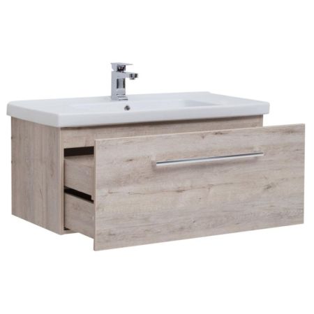 Тумба с раковиной подвесная Dreja Big Inn 100 см, дуб кантри, артикул 77-0206D-com