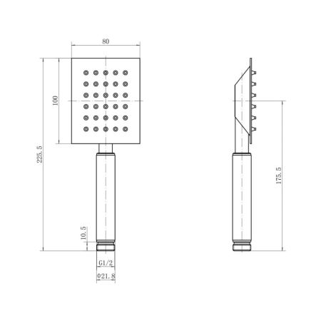 Лейка для душа FASHUN A005-8, белый