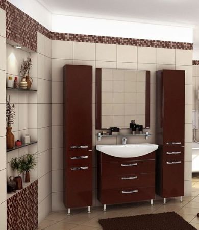 Тумба под раковину АКВАТОН АРИЯ Н 76 1A141301AA010 (напольная, белый глянец), шт, артикул 1A141301AA010