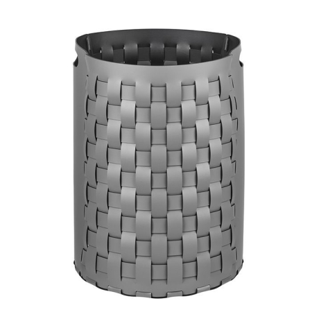ADJ Круглая корзина для белья Bottega, D40xH57 см., цвет: серый/черный, артикул 1057.03/01
