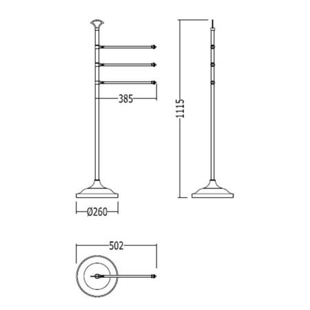 Devon&Devon Single Полотенцедержатель на подставке, хром, артикул SL13CR