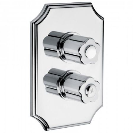 Bongio Fleur Blanc Встраиваемый термостатический смеситель (1 источник) цвет хром/белый фарфор(комплект-со встр частью), артикул 11544CR00