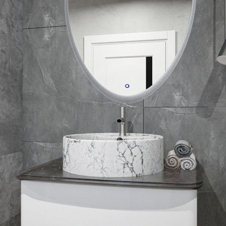 Раковина чаша Maretti EA13NS44-740MR, белый мрамор, артикул EA13NS44-740MR