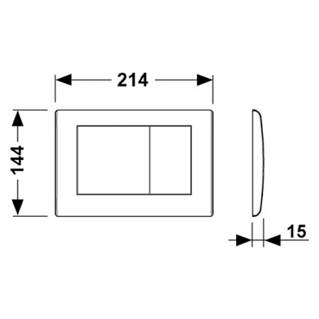 TECEplanus, 2 клав., хром глянц., артикул 9240321