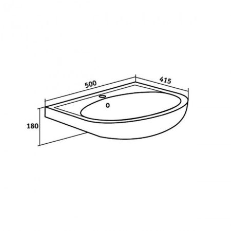 УМЫВАЛЬНИК RUNO мебельный Rosa Уют 50 (00000000152), артикул 00000000152