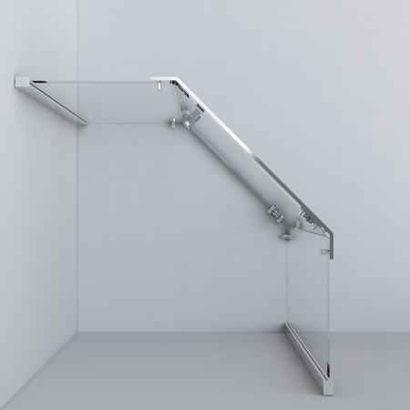 Душевой уголок Stresa VSP-1S100CLB, 1000*1000, черный, стекло прозрачное, артикул VSP-1S100CLB