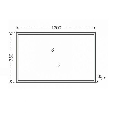 Зеркало СаНта Марс 120 900506 с LED-подсветкой, артикул 900506