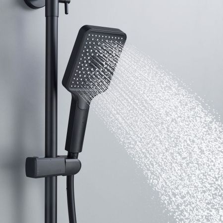 Душевая система Shevanik S4536H, черный, артикул S4536H