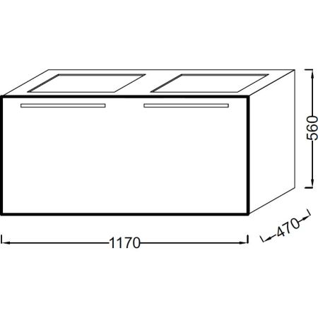 Тумба под раковину Jacob Delafon Struktura 117 EB1287-E13 подвесная Розовое дерево, артикул EB1287-E13
