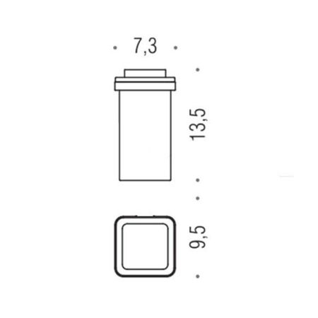 Colombo Basic Q Стакан из матового стекла, без держателя, артикул B3752-VAN