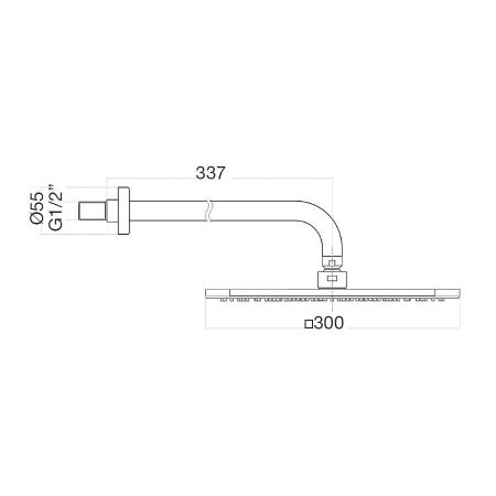 Верхний душ Webert AC0842560, черный, артикул AC0842560