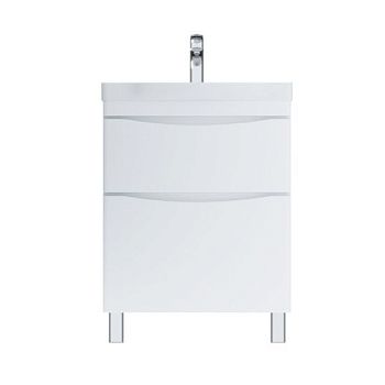 M80FSX0652WG Like, База под раковину, напольная, 65 см, 2 ящика, белый, глянцевая, шт