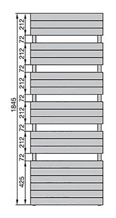 Водяной полотенцесушитель Zehnder Nova Spa NOU-180-070 Белый, артикул NOU-180-070