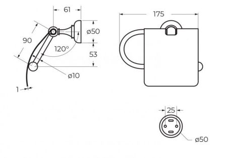 Держатель для туалетной бумаги CEZARES APHRODITE-TRH, артикул APHRODITE-TRH-03/24-M