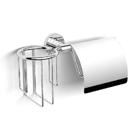 Держатель туалетной бумаги Langberger Burano 11041P с крышкой Хром, артикул 11041P