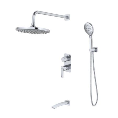 Душевая система скрытого монтажа с тропическим душем, ручным душем и изливом, Ray, IDDIS, (RAYSB03i68), артикул RAYSB03i68