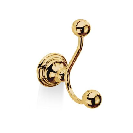 Decor Walther Classic HAK2 Крючок двойной, цвет: золото, артикул 0511020