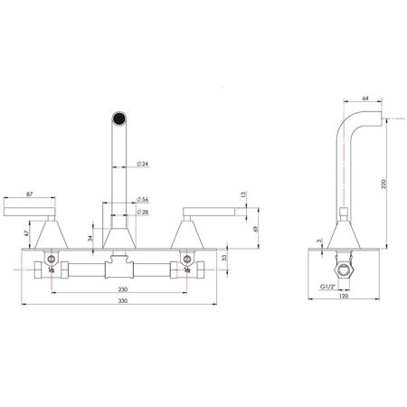 Nicolazzi Flag Смеситель встроенный для раковины , цвет хром(без внутр части), артикул 4807EXTCR91