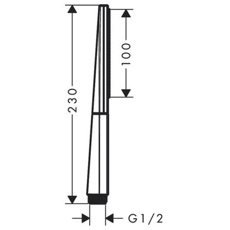 HG Rainfinity Ручной душ-палочка , лейка 100 мм, резьба G ½ , цвет  матовый черный, артикул 26866670