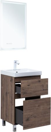Тумба под раковину Aquanet Алвита New 50 напольная, дуб веллингтон табак, артикул 00344126