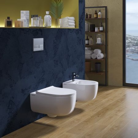 Биде BERGES подвесное EGO, керамика, артикул 082017