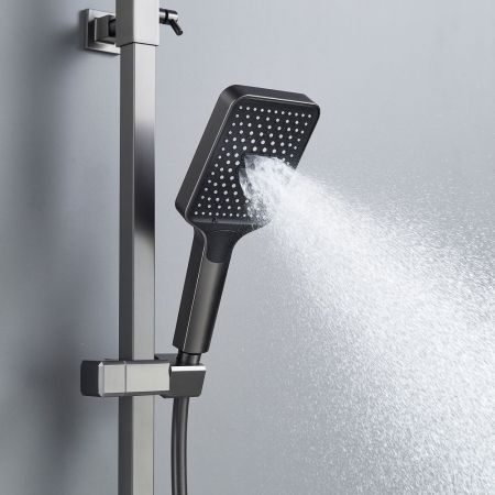 Душевая система Shevanik S4636T, оружейная сталь, артикул S4636T