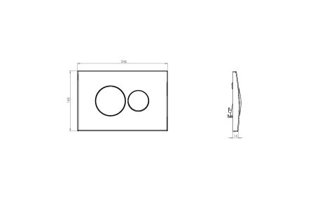 Кнопка смыва Vincea VFP-731MG, цвет матовый серый