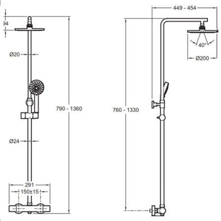 Душевая система JACOB DELAFON BRIVE E24322-CP (хром, металл/пластик, 160-см), шт, артикул E24322-CP