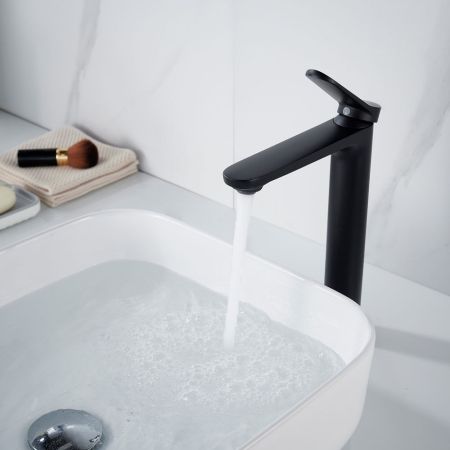 Смеситель для раковины высокий Shevanik S4311H, черный