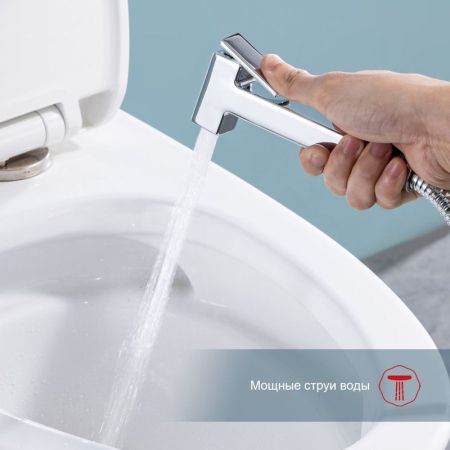 Гигиенический душ со смесителем встраиваемый с полкой и бумагодержателем Raglo R51.55, хром