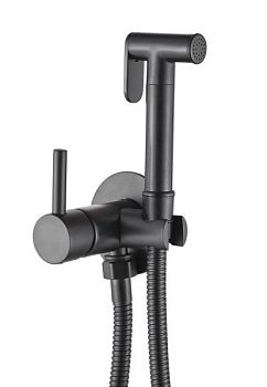 AQG, комплект гигиенического душа TAUS со смесителем на холодную и горячую воду, цвет черный матовый