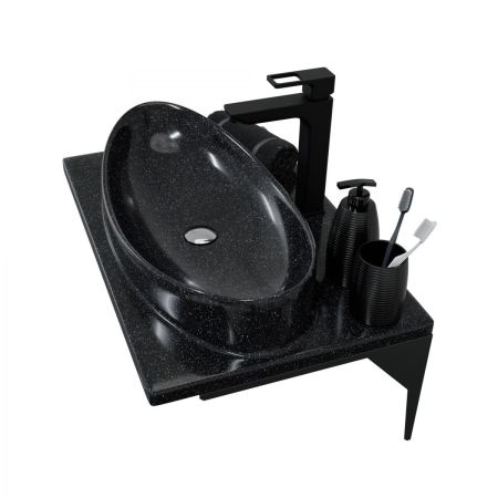 Умывальник "Вега 70" литой мрамор, млечный путь, W