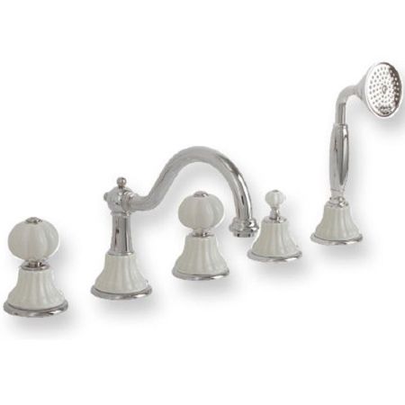 Смеситель на борт ванны Migliore Olivia ML.OLV-5880 Белый Хром