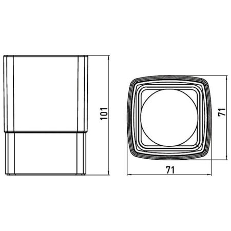 Emco Loft Настольный стакан сатинированный, цвет черный, артикул 0520 133 01