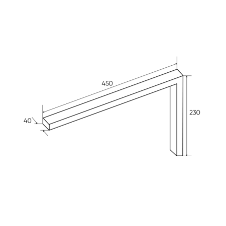 Кронштейн VIANT Г-образный черный, комплект 2 шт. (VKRCH4523-G), артикул VKRCH4523-G