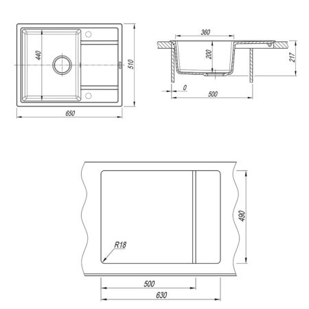 Кухонная мойка Florentina ЛИПСИ 20.125.C0650.201, жасмин, артикул 20.125.C0650.201
