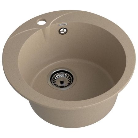 Кухонная мойка GranFest RONDO 480, песок, артикул R-480 песочный