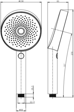 Душевая лейка Allen Brau Priority 5.31B20-BN никель браш, артикул 5.31B20-BN
