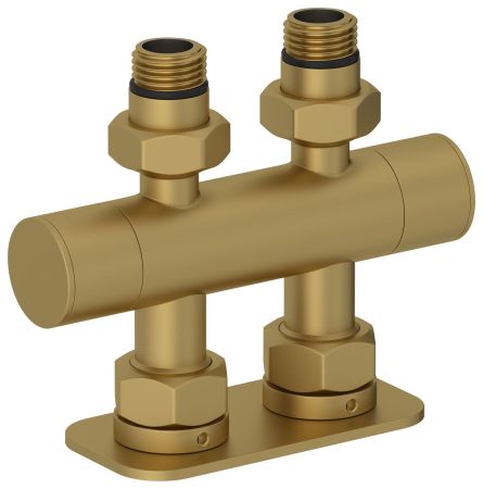 Вентиль 2х1/2" прямой скрытый-скрытый EU50 (Матовое ЗОЛОТО)