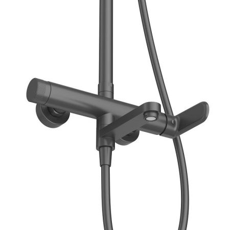 STYLUS-CVD-01 Душевая стойка со смесителем и изливом, хром, артикул STYLUS-CVD-01