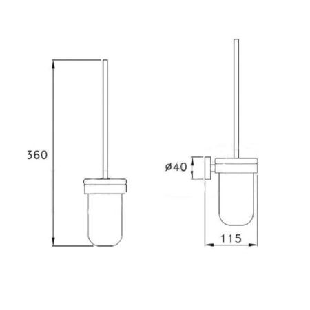 Stella Lucilla Ершик настенный  1052 цвет: хром, артикул LL 10017 CR00