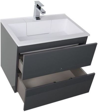 Тумба с раковиной Aquanet Алвита 70 серый антрацит, артикул 00213093