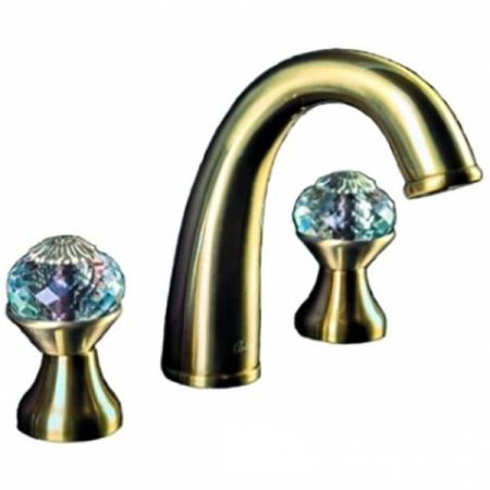 Смеситель для раковины на 3 отверстия FLORA, бронза_Комплект, артикул 317-FL